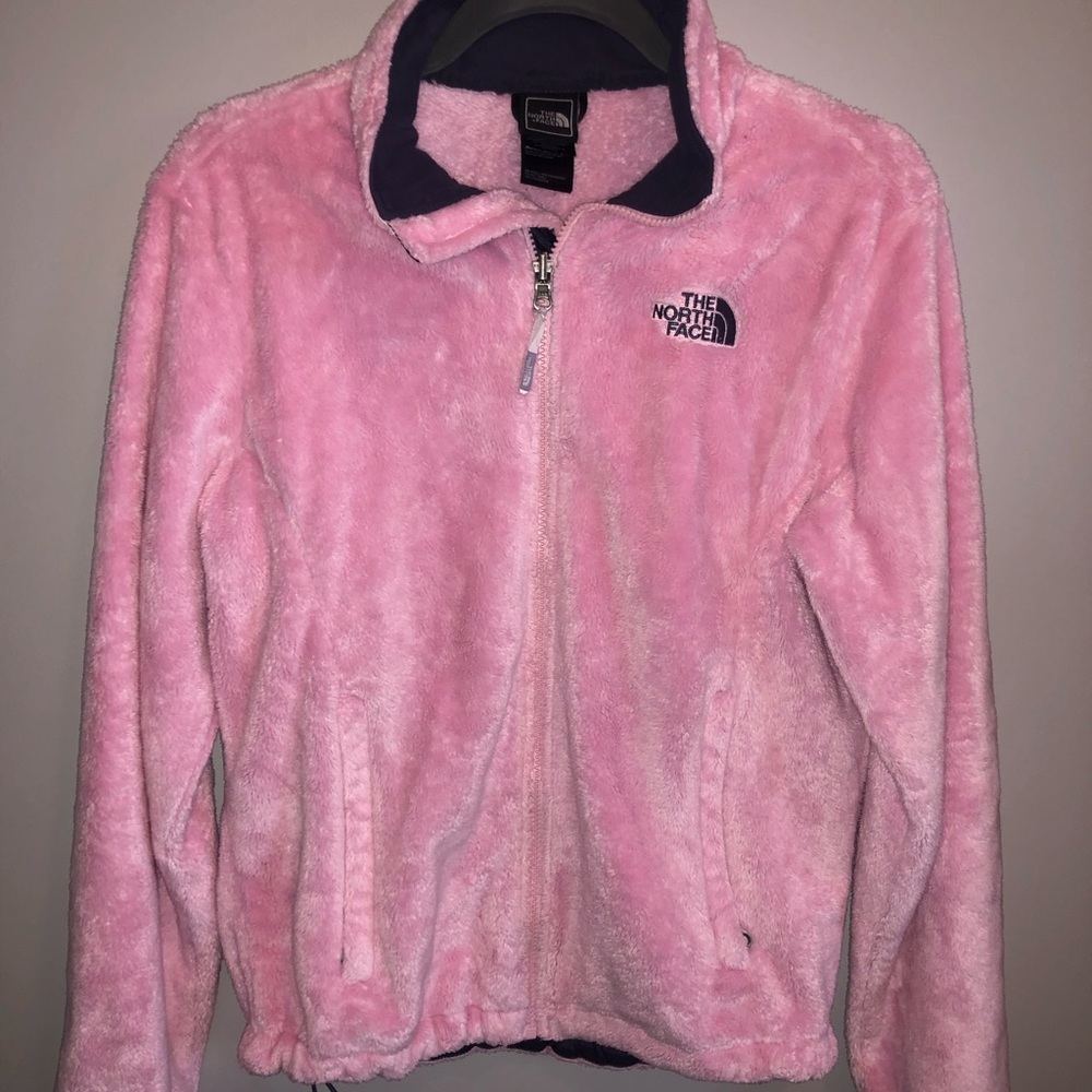 Pink North Face Fuzzy Jacket